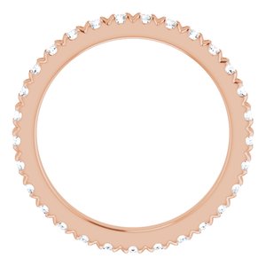 14K Rose Gold 1/2 CTW Lab-Grown Diamond Eternity Band Size 3.75