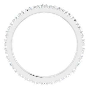 14K White Gold 1/2 CTW Lab-Grown Diamond Eternity Band Size 3.75
