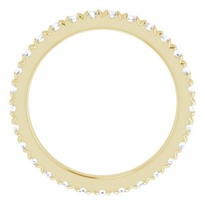 14K Yellow Gold 1/2 CTW Lab-Grown Diamond Eternity Band Size 3.75