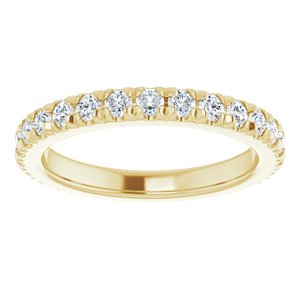 14K Yellow Gold 1/2 CTW Lab-Grown Diamond Eternity Band Size 3.25