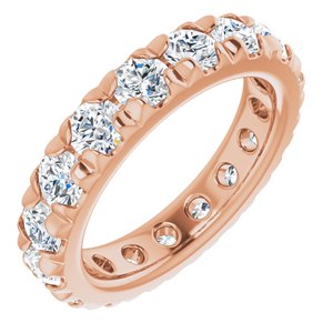 14K Rose Gold 2 CTW Natural Diamond Eternity Band Size 3.75