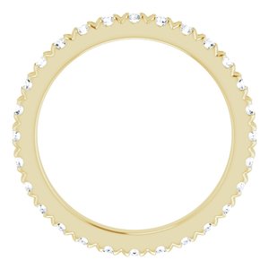 14K Yellow Gold 1/2 CTW Natural Diamond Eternity Band Size 3.5