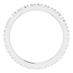 14K White Gold 1/2 CTW Lab-Grown Diamond Eternity Band Size 3.5