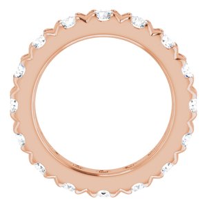 14K Rose Gold 2 3/8 CTW Natural Diamond Eternity Band Size 3.25