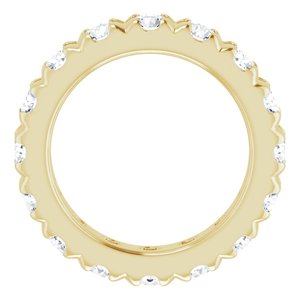 14K Yellow Gold 2 3/8 CTW Natural Diamond Eternity Band Size 3.25