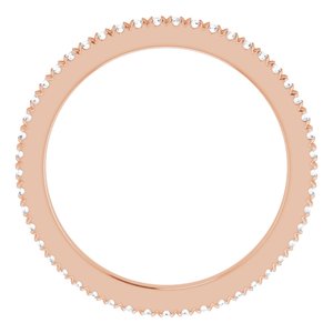 14K Rose Gold 1/5 CTW Natural Diamond Eternity Band Size 3.75