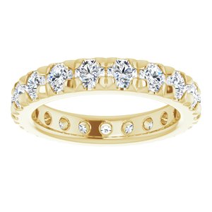 14K Yellow Gold 1 1/3 CTW Lab-Grown Diamond Eternity Band Size 3.25