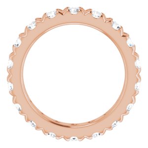 14K Rose Gold 1 1/4 CTW Lab-Grown Diamond Eternity Band Size 3