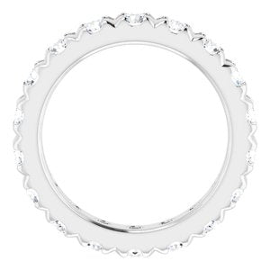 10K White Gold 1 1/4 CTW Natural Diamond French-Set Eternity Band
