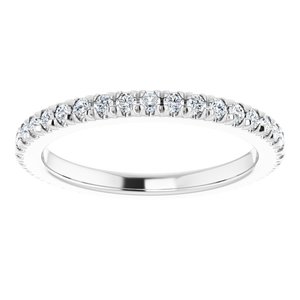 14K White Gold 1/3 CTW Lab-Grown Diamond Eternity Band Size 3.5