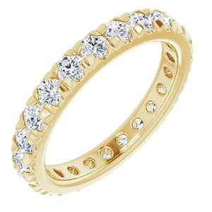 14K Yellow Gold 9/10 CTW Lab-Grown Diamond Eternity Band Size 3.75