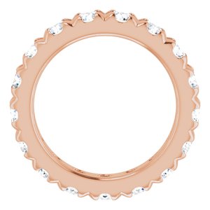 14K Rose Gold 2 CTW Natural Diamond Eternity Band Size 4