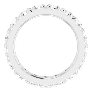 Platinum 2 CTW Natural Diamond Eternity Band Size 4