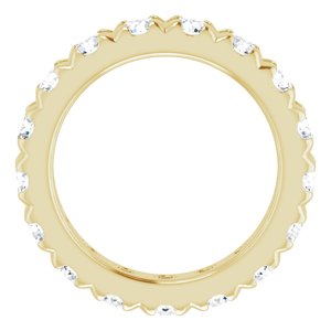 14K Yellow Gold 2 CTW Natural Diamond Eternity Band Size 4