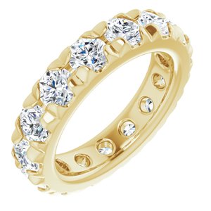 10K Yellow Gold 2 1/4 CTW Natural Diamond French-Set Eternity Band