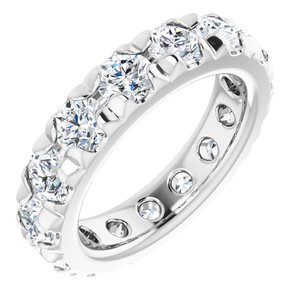 10K White Gold 2 1/4 CTW Lab-Grown Diamond French-Set Eternity Band
