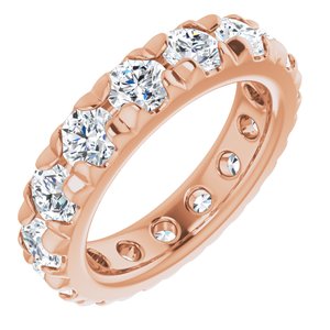 10K Rose Gold 2 1/4 CTW Lab-Grown Diamond French-Set Eternity Band