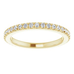 14K Yellow Gold 1/3 CTW Lab-Grown Diamond Eternity Band Size 3.75