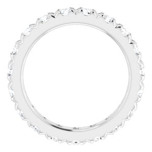 Platinum 1 1/3 CTW Lab-Grown Diamond Eternity Band Size 3.5