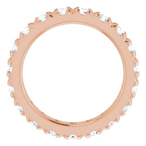14K Rose Gold 1 1/3 CTW Lab-Grown Diamond Eternity Band Size 3.5