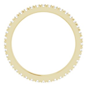 14K Yellow Gold 1/3 CTW Natural Diamond Eternity Band Size 4.5