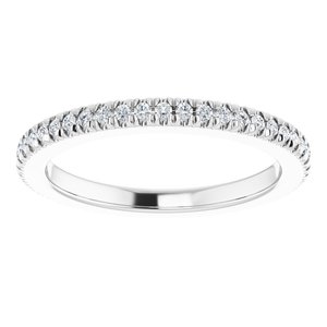 14K White Gold 1/5 CTW Lab-Grown Diamond Eternity Band Size 3.5