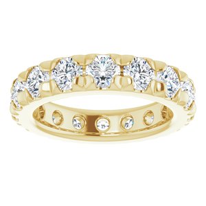 14K Yellow Gold 2 3/8 CTW Natural Diamond Eternity Band Size 3.5