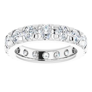 Platinum 2 3/8 CTW Natural Diamond Eternity Band Size 3.5