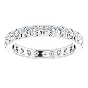 14K White Gold 9/10 CTW Lab-Grown Diamond Eternity Band Size 3.75