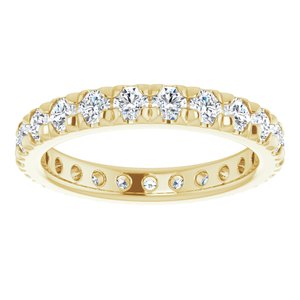 14K Yellow Gold 9/10 CTW Lab-Grown Diamond Eternity Band Size 3.75