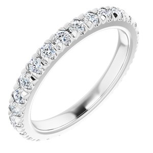 Platinum 1/2 CTW Lab-Grown Diamond Eternity Band Size 3.5