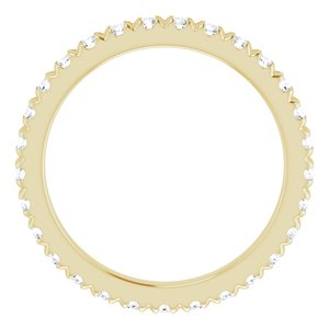 10K Yellow Gold 3/8 CTW Natural Diamond French-Set Eternity Band
