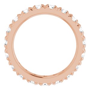 10K Rose Gold 1 3/8 CTW Lab-Grown Diamond French-Set Eternity Band