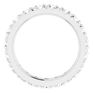 10K White Gold 1 1/3 CTW Natural Diamond French-Set Eternity Band