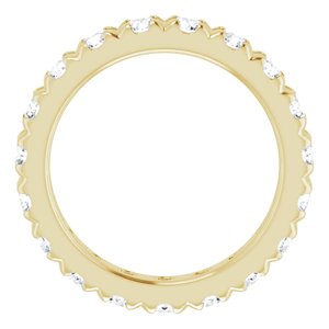 10K Yellow Gold 1 3/8 CTW Lab-Grown Diamond French-Set Eternity Band