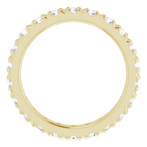 14K Yellow Gold 7/8 CTW Natural Diamond Eternity Band Size 3.5