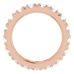 14K Rose Gold 2 CTW Lab-Grown Diamond Eternity Band Size 3.75