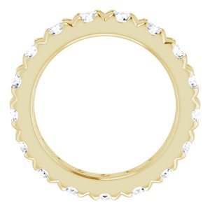 14K Yellow Gold 2 CTW Lab-Grown Diamond Eternity Band Size 3.75