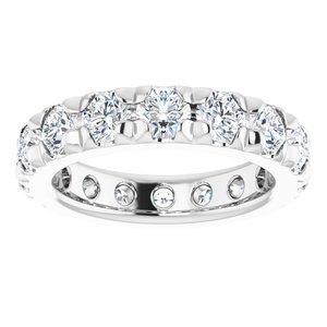 14K White Gold 2 3/8 CTW Lab-Grown Diamond Eternity Band Size 3.75