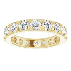 10K Yellow Gold 1 7/8 CTW Lab-Grown Diamond French-Set Eternity Band