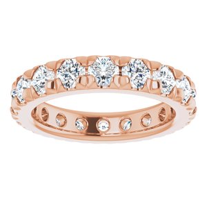 10K Rose Gold 1 7/8 CTW Lab-Grown Diamond French-Set Eternity Band
