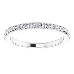 14K White Gold 1/5 CTW Lab-Grown Diamond Eternity Band Size 3.75