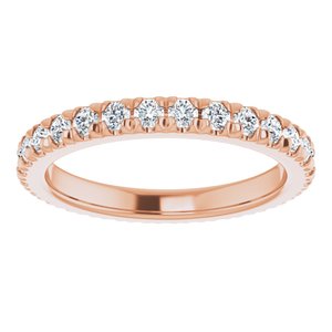 14K Rose Gold 1/2 CTW Natural Diamond Eternity Band Size 4