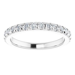 Platinum 1/2 CTW Natural Diamond Eternity Band Size 4