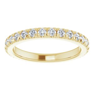 14K Yellow Gold 1/2 CTW Natural Diamond Eternity Band Size 4