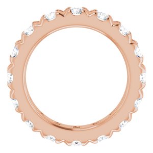 14K Rose Gold 2 3/8 CTW Natural Diamond Eternity Band Size 3.5