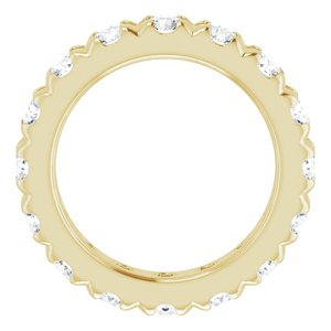 14K Yellow Gold 2 3/8 CTW Lab-Grown Diamond Eternity Band Size 3.5