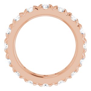 14K Rose Gold 2 3/8 CTW Natural Diamond Eternity Band Size 3.75