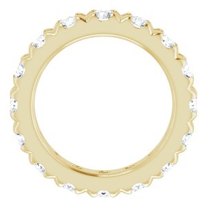 14K Yellow Gold 2 3/8 CTW Lab-Grown Diamond Eternity Band Size 3.75
