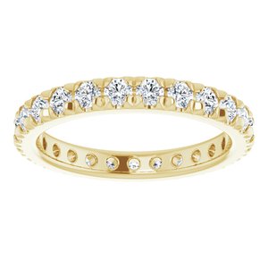 10K Yellow Gold 5/8 CTW Natural Diamond French-Set Eternity Band